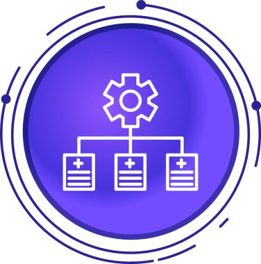 Beyaz arka planda kontrol simgesi olan hat tıbbi kayıtları. Sağlık belgesi. Kontrol reçetesi, tıbbi kontrol işaretleri raporu. Renkli taslak konsepti. vektör