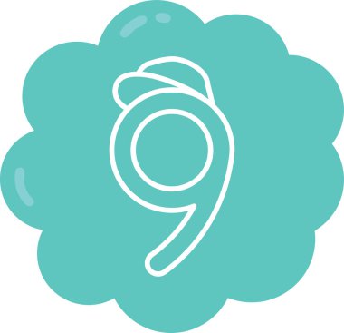 Tek bir izole çiçeğin vektör çizimi