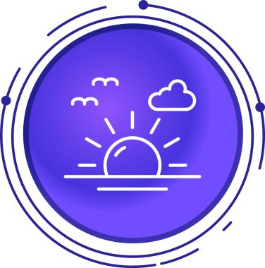 Güneş simgesinin vektör illüstrasyonu