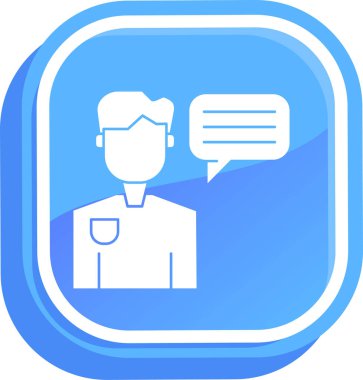 Sohbet müşteri simgesini ana hatlarıyla çağır