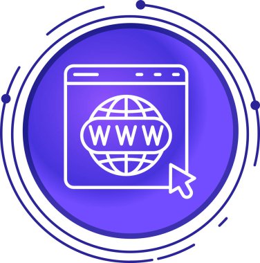 Web tarayıcı simgesi, basit vektör illüstrasyonu