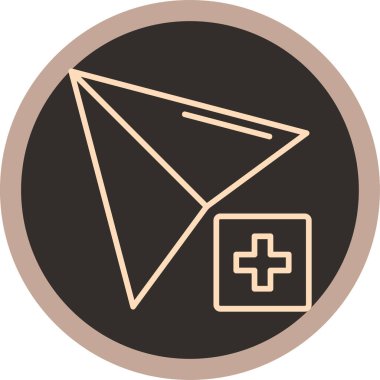 Modern b 'nin vektör çizimi hastanenin ikonundan yoksun