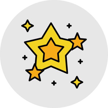 yıldız simgesi vektör illüstrasyonu