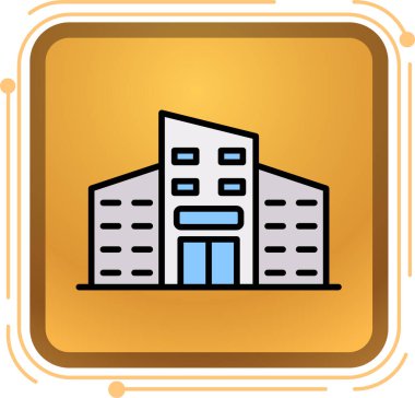 Modern yapı simgesinin vektör illüstrasyonu