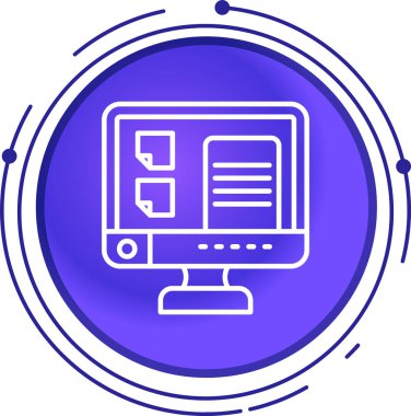 bilgisayar ekranı simgesi, vektör illüstrasyonu