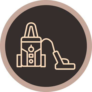 Bir inşaat makinesi simgesinin vektör illüstrasyonu