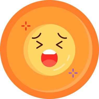 emoticon emoji simgesi, vektör, illüstrasyon