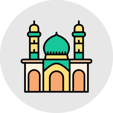 Cami renkli vektör simgesi