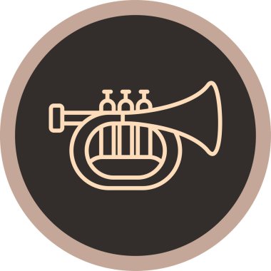 Trompet simgesinin vektör çizimi