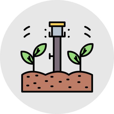 Bitki. Web simgesi basit illüstrasyon