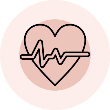 kardiyogram vektör simgesi beyaz arkaplanda izole edildi