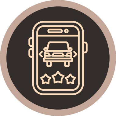 Taksi. Web simgesi basit tasarım