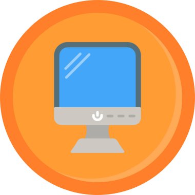 Monitör. Web simgesi basit illüstrasyon