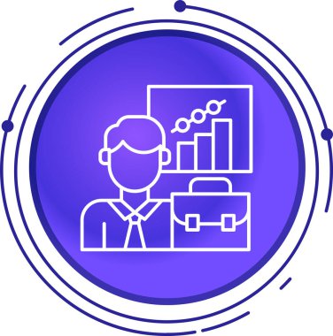 İş simgesinin vektör illüstrasyonu