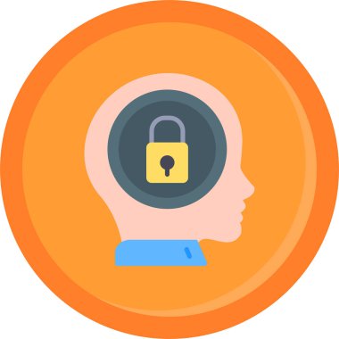 iş yönetimi beyin ve düşünce için düz simge