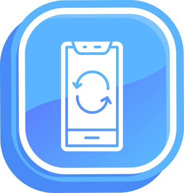 Akıllı telefon simgesinin vektör illüstrasyonu