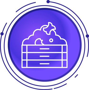 Çizgi çizgisi ekmek somun simgesi beyaz arkaplanda izole. Renkli taslak konsepti. vektör.