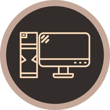 Modern bilgisayar simgesinin vektör illüstrasyonu