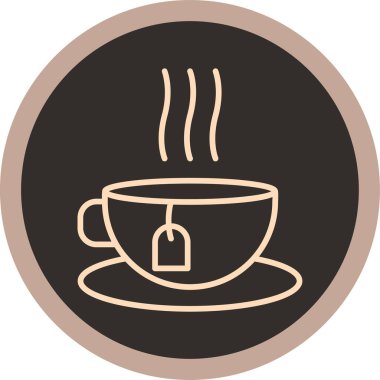 kahve fincanı ikonu vektör illüstrasyonu