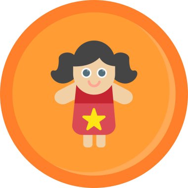 Kız Düz vektör simgesi