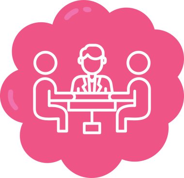 konferans simgesi, vektör illüstrasyonu basit tasarım