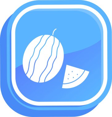 Taze kavun simgesi, basit stil