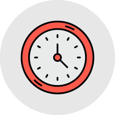 Saat simgesinin vektör illüstrasyonu