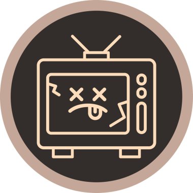 televizyon simgesi vektör illüstrasyonu
