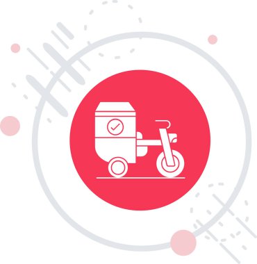 Teslimat. Moda düz tasarım. vektör illüstrasyonu