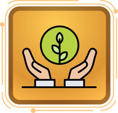 Bir bitkinin vektör illüstrasyonu