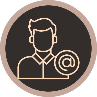 Adamım. Web simgesi basit illüstrasyon