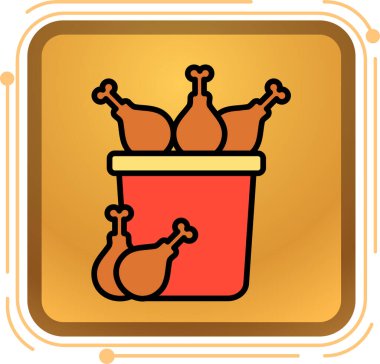 tavuk simgesi vektör illüstrasyonu