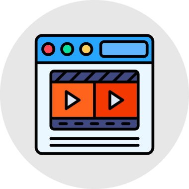 Televizyon ikonu. özet çizimi