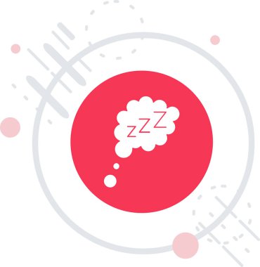 çizgi uyku maskesi simgesi beyaz arkaplanda izole. Renkli taslak konsepti. vektör