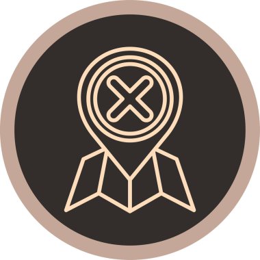 Bir çapraz simgenin vektör illüstrasyonu