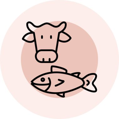 İnek çiftliği hayvanları simgesi