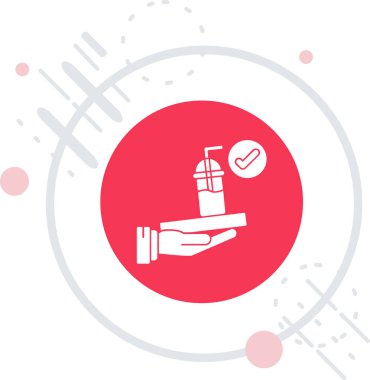 Beyaz çizgili el bombası ikonu uzun gölge arkaplanı ile izole edilmiş. Bomba patlaması. Kırmızı daire düğmesi. vektör