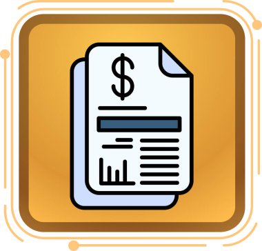 Bill Dolar ikonu. Web için para dolar vektör simgelerinin özet çizimi