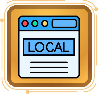 Web simgesi, vektör illüstrasyonu