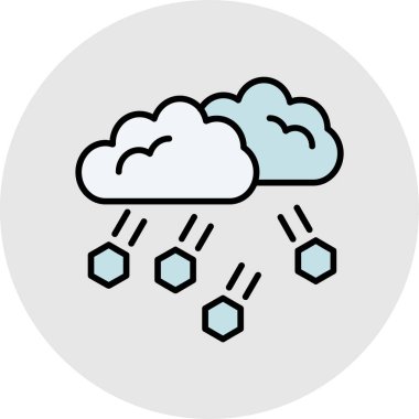 Bulut hesaplama simgesi vektör illüstrasyonu
