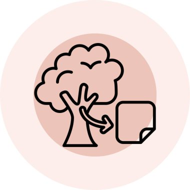 Ağaç simgesinin vektör illüstrasyonu