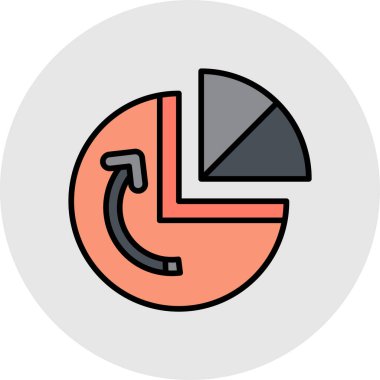 pasta grafiği vektör simgesi