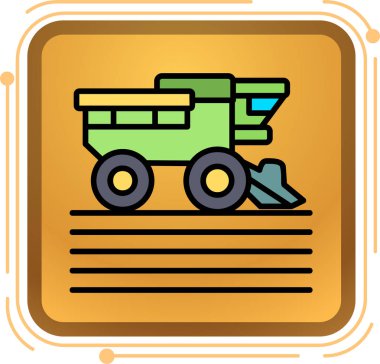 Traktör simgesi, anahat stili