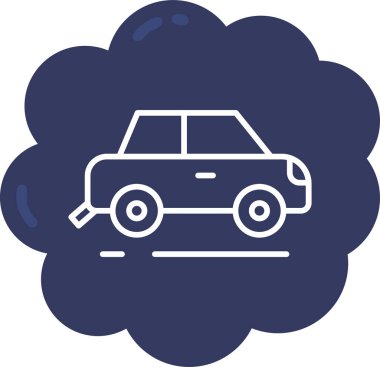 Araba simgesinin vektör illüstrasyonu