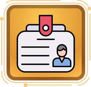 Kimlik kartı. Basit tasarım