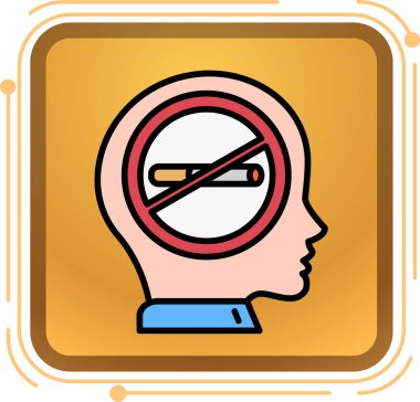 İnsan kafasında sigara işareti