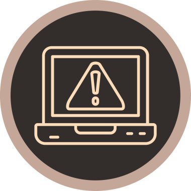 Dizüstü bilgisayar simgesi vektör çizimi