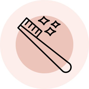 Fırça simgesi vektör illüstrasyonu