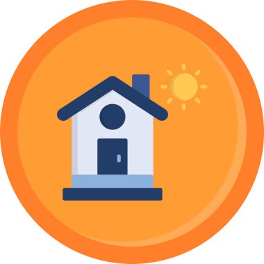 Ev. Web simgesi basit illüstrasyon