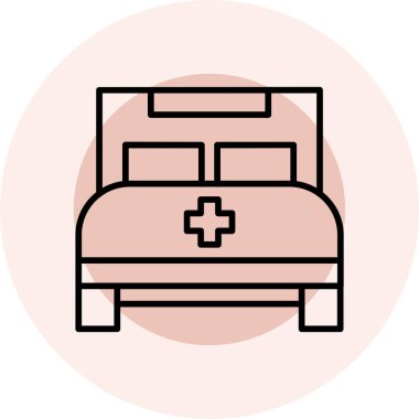 Hastane modern simgesinin vektör illüstrasyonu